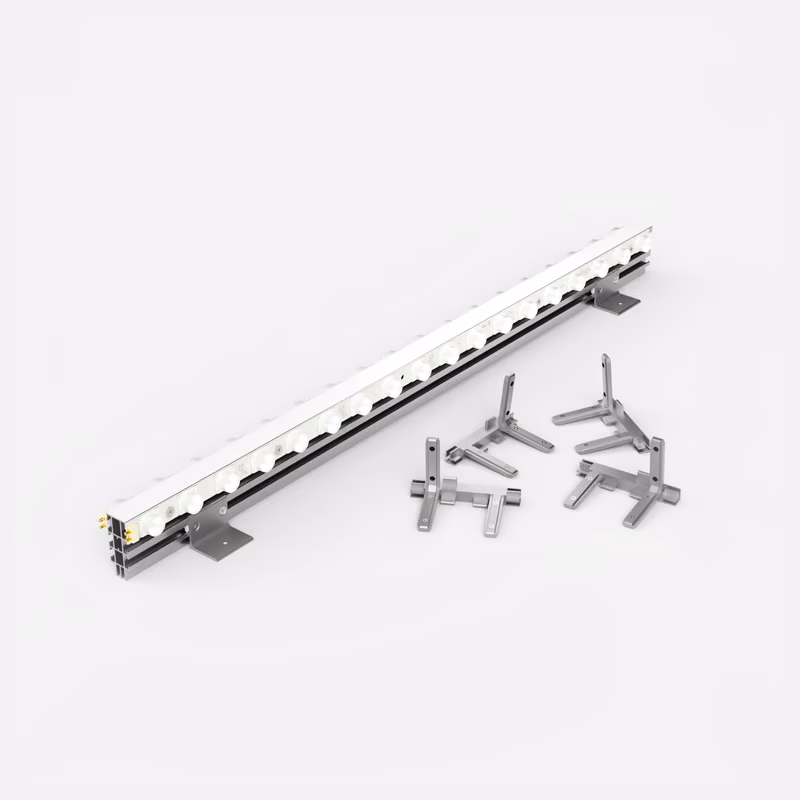 Bauteile des Counter One Extension Kits: LED-Profil und Verbinder