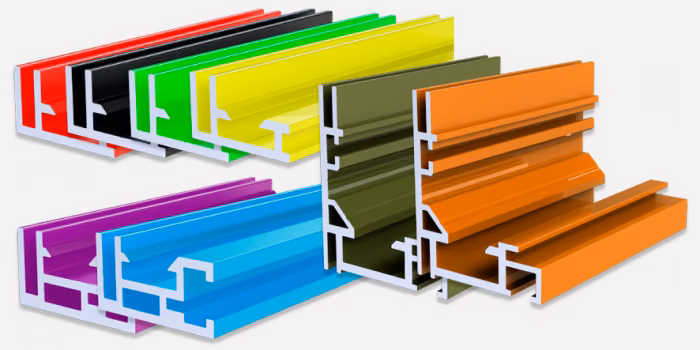 Pulverbeschichtete MULTIFRAME Profile in verschiedenen Farben