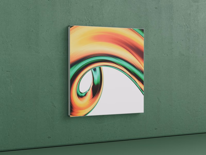 Unbeleuchteter MULTIFRAME Textilrahmen an der Wand